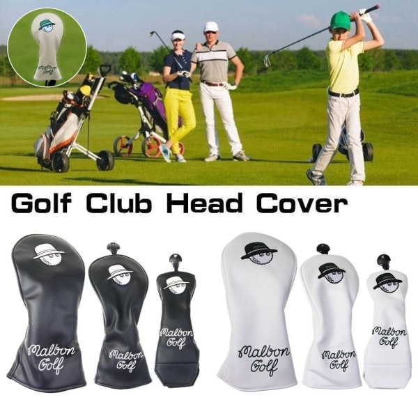 Golf Club Head Cover Golf Tre Cover SVART HYBRID DEKK HYBRID Black Hybrid Cover-Hybrid Cover