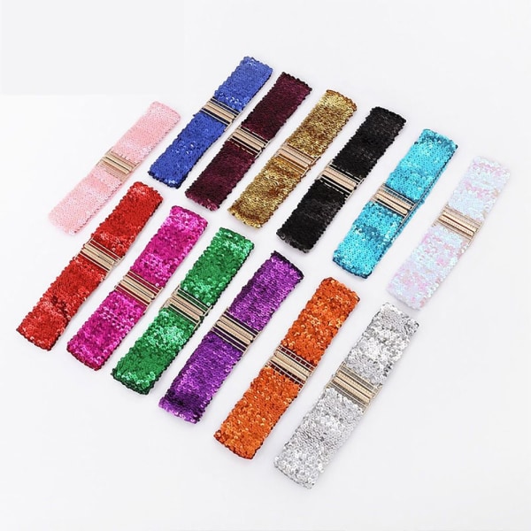 Sequin Stretch Belt Kiiltävä vyötärönauha 60X6CME E 60x6cmE