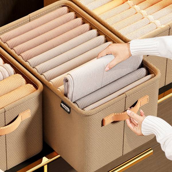 Opbevaringsboks til tøj Undertøj Opbevaringsskuffe KHAKI L L Khaki L-L
