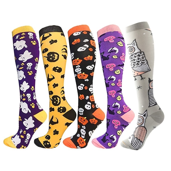 Halloween-kompressiosukat Bat Pumpkin Owl sukat PINK pink L/XLGhost-Ghost