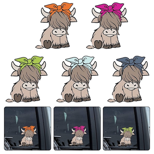Cow Car Stickers Laptop Stickers GREEN Green