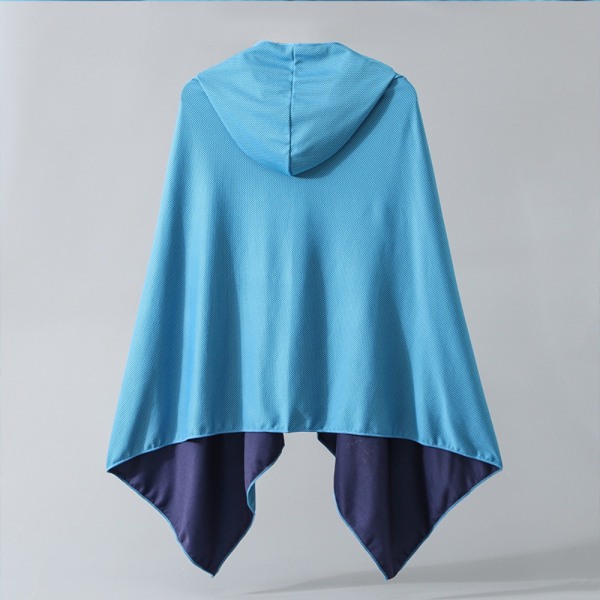 Hurtigttørrende Poncho Poncho Badehåndklæde SKY BLUE sky blue
