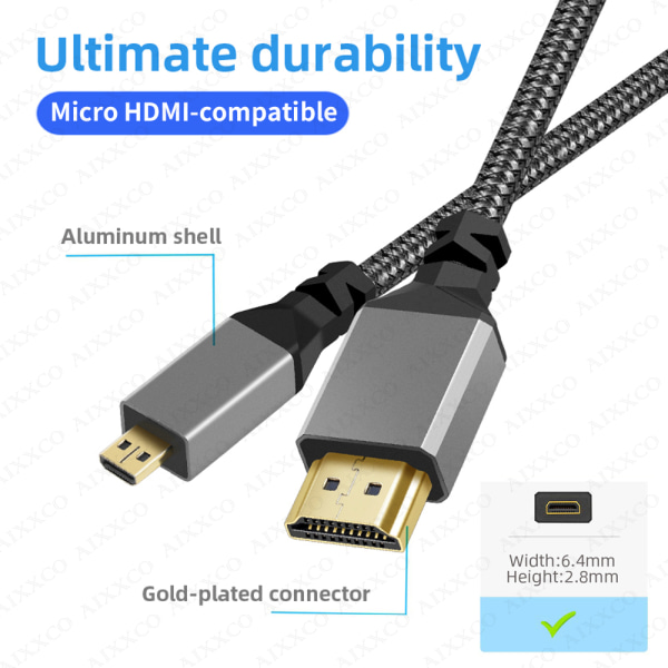 D-tyypin HDMI-kaapeli Videokaapeli 5M 5m