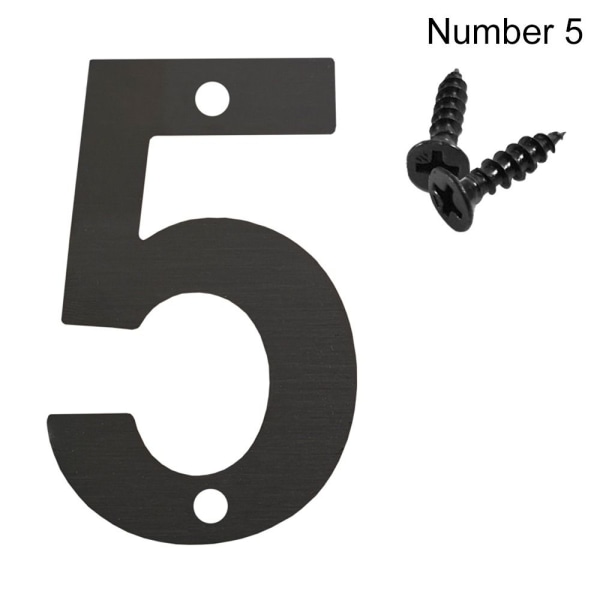 4 tum/10 cm Dörretikett Sifferetikett NUMMER 5 NUMMER 5 Number 5