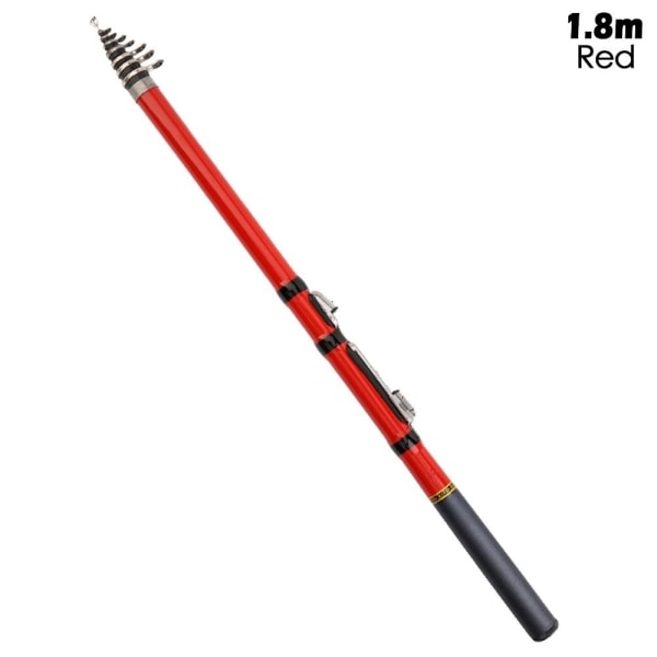 Teleskop fiskestang Pen Pole RØD 1,5M 1,5M Red 1.5m-1.5m