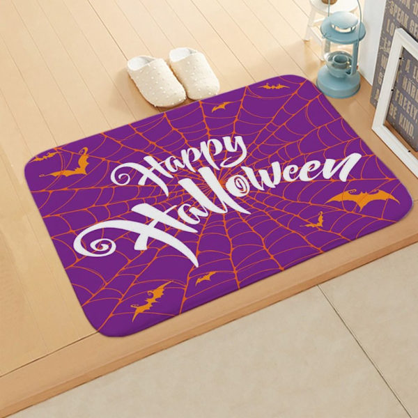Happy Halloween Door Matt Spider Web -matto 3 3 3