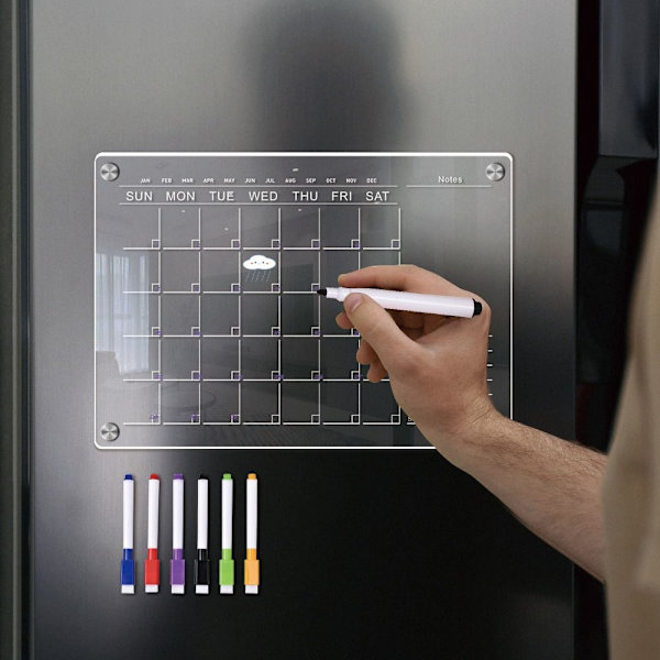 Kjøleskapsklistremerke Kalender Board Planner 01-A3 01-A3 01-A3