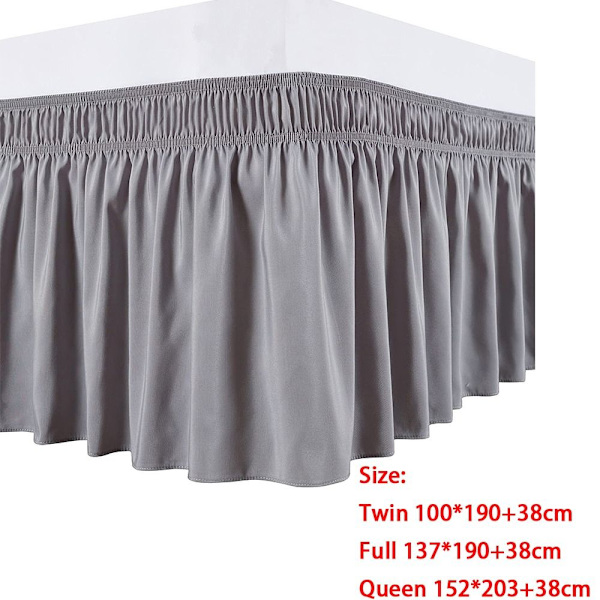 Sengeskørt Sengeflæser SORT TWIN 100X190X38CM TWIN 100X190X38CM black Twin 100x190x38cm-Twin 100x190x38cm
