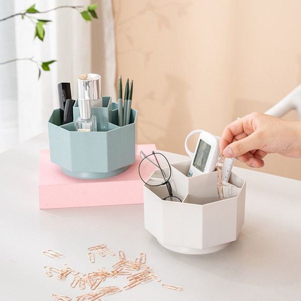 Rotary Pen Holder Stationery Organizer HVID White