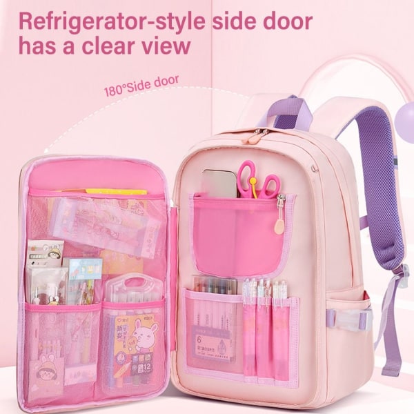 Skoleveske tegneserieveske ROSA LARGE pink Large