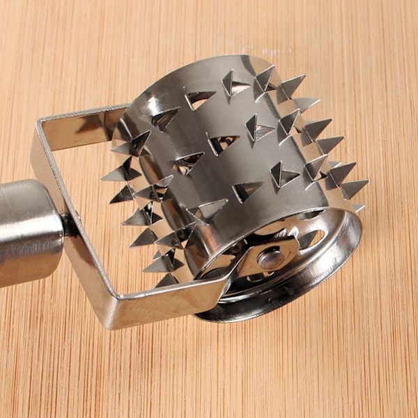 Rustfrit stål Kødtenderizer Rolling Steak Wheel Meat Hammer