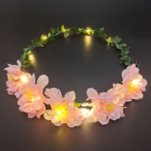 Glödande LED-krans Halloween Crown Flower 2 2 2