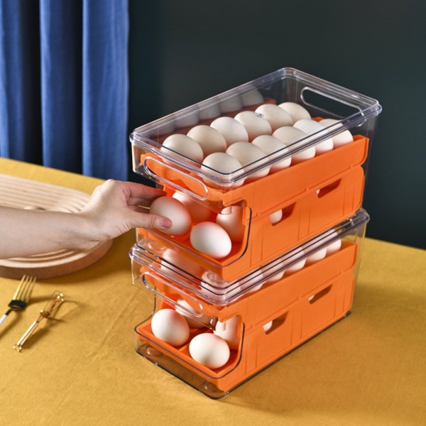 Egg Oppbevaringsboks Eggebrett ORANSJE Orange