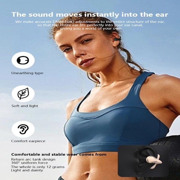 L33 Bluetooth Headset Tws øretelefon SORT ENKELT ØRE ENKELT ØRE black single ear-single ear