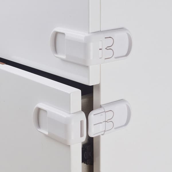 3st Säkerhetslåda Lås Skåpsspänne VIT 3ST 3ST white 3pcs-3pcs