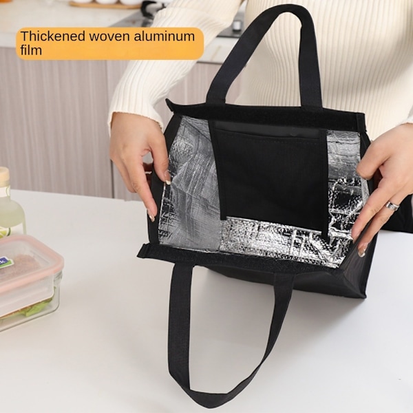 Thermal Lunch Bag Isolerad Cool Food Bag GRÅ grey