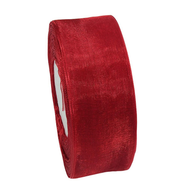 45M*2cm Skirt chiffongband Organza spetsband RÖDA Red