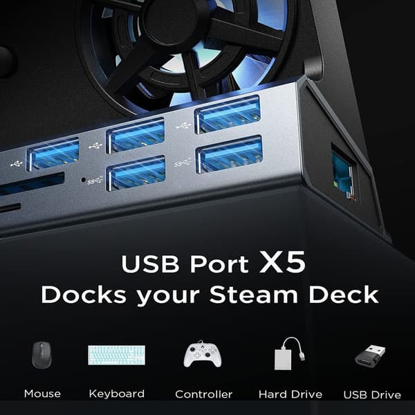 Spelkonsol Stativ Bas USB Type-C Hub 9-IN-1 9-IN-1 9-in-1
