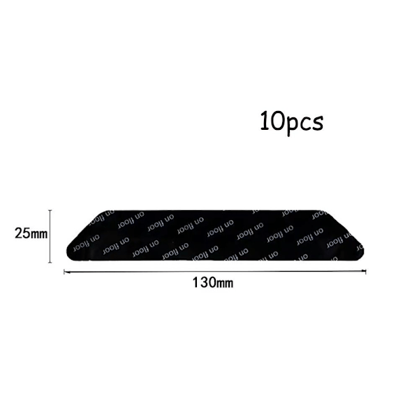 Sklisikkert klistremerke teppefeste SVART TRAPES TRAPES BLACK trapezoid-trapezoid