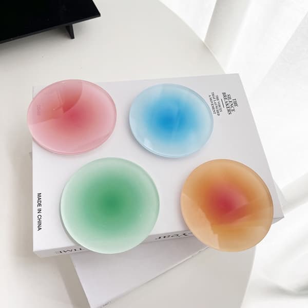 Gradient Akryl Coasters Round Cup Pad ORANSJE orange