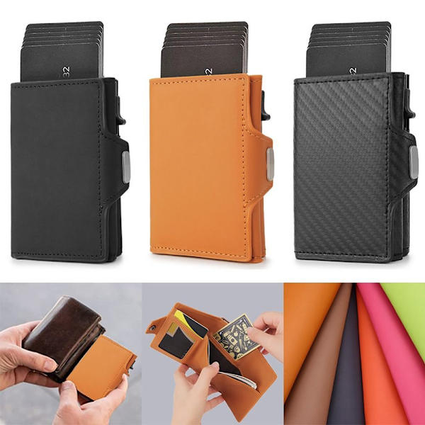 RFID kreditkortholder Bankkortholder etui SORT SORT BLACK