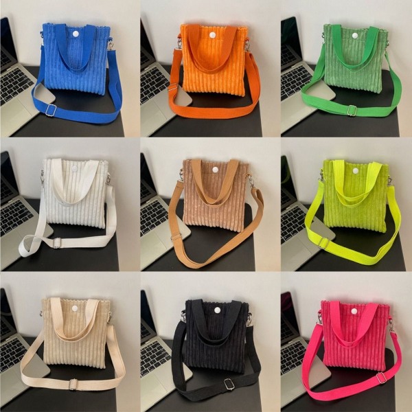 Lærreds skuldertaske Crossbody Lille taske BLÅ Blue
