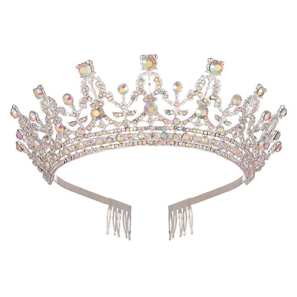 Full Diamond Crown Crown Tiara MULTICOLOR Multicolor