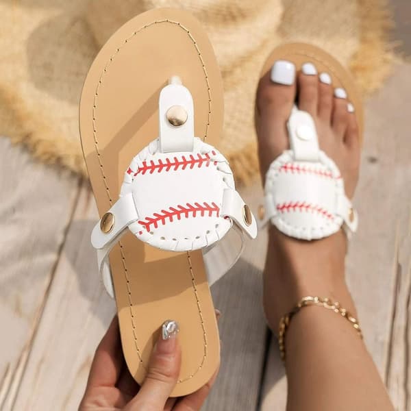 Baseballsandaler för damer, platt tofflor 10BASEBALL BASEBALL 10baseball