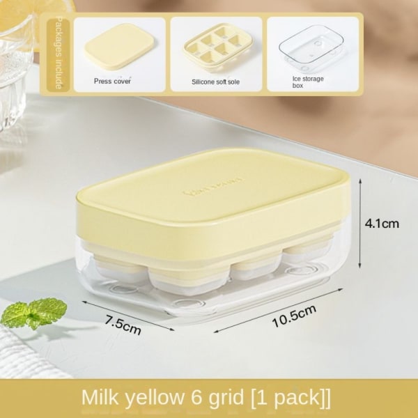 Ice Cube Square Mold Iso mold KELTAINEN Yellow