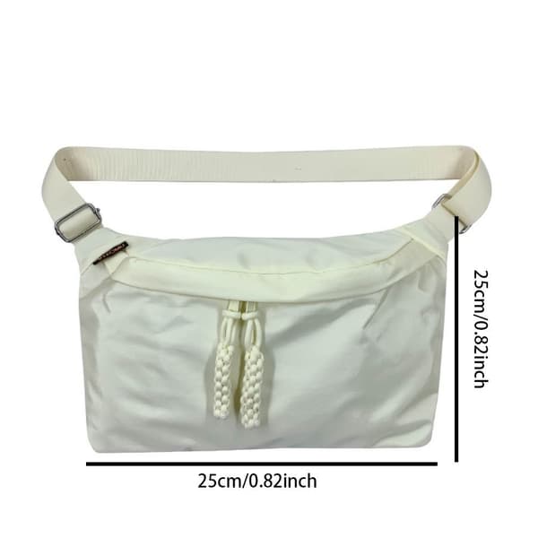 Nylon brysttaske Nylon messenger taske GRÅ grey