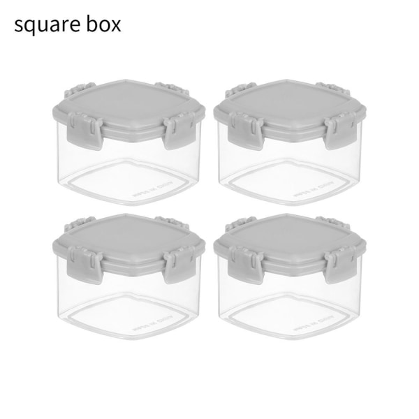 4 STK/ Set Mini Kryddburk Presssåsflaska square box