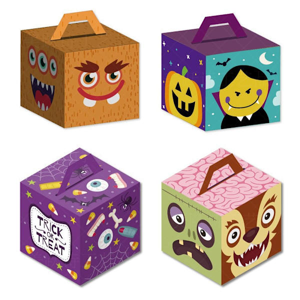 3 stk Halloween godteboks bærbar godteriboks C C C
