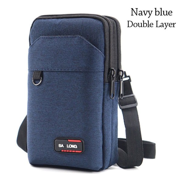 Vyötärölaukku Vyötärö Fanny Pack NAVY BLUE DOUBLE LAYER DOUBLE LAYER navy blue Double Layer-Double Layer