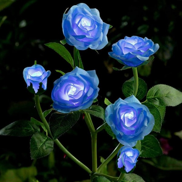 Rose Solar Lights Blomster LED Lampe HVID white