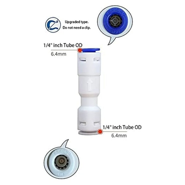 6 st Backventil Vattendispenser Rör Vattenrenare Kontroll 6 pcs