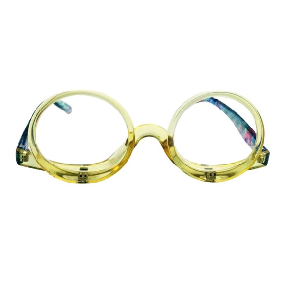 Roterende Makeup Læsebriller Foldebriller GUL Yellow Strength 3.00-Strength 3.00