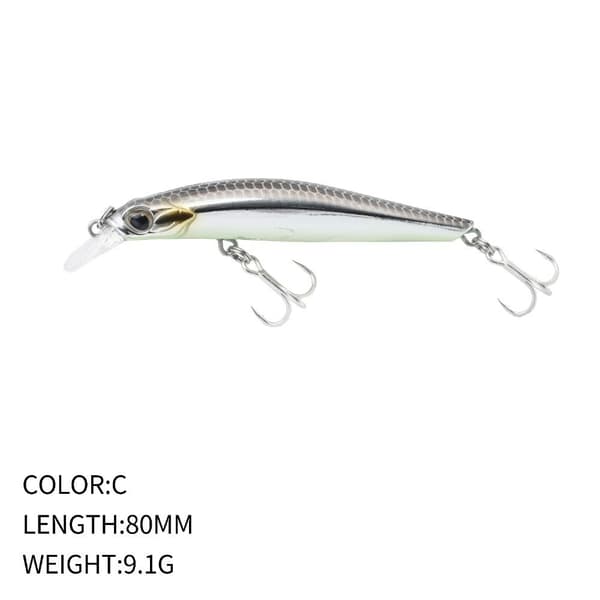 synkende Minnow Baits fiskekroker E E E