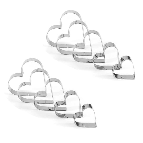 10 stk Rustfritt stål Kjeksform Rustfritt stål Love Cookie 5 pcs