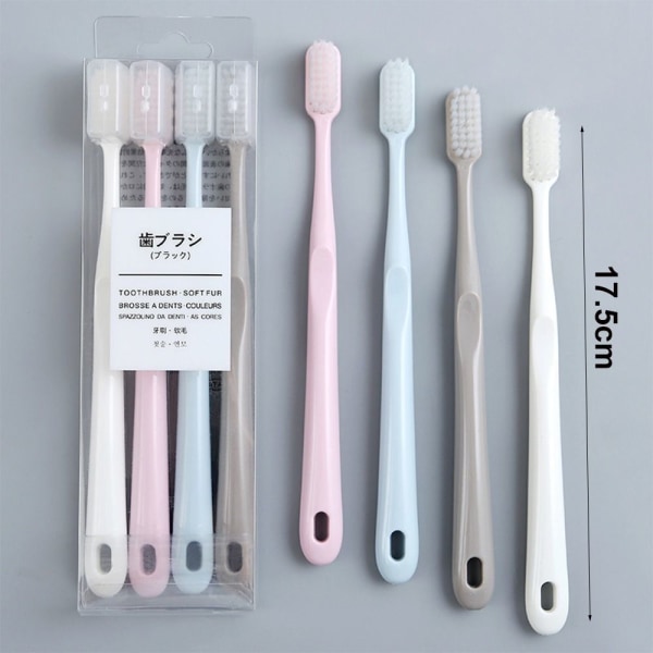 2Pack Soft Hair -hammasharja Ympäristöystävällinen pehmeäharjainen hammasharja 2Pcs
