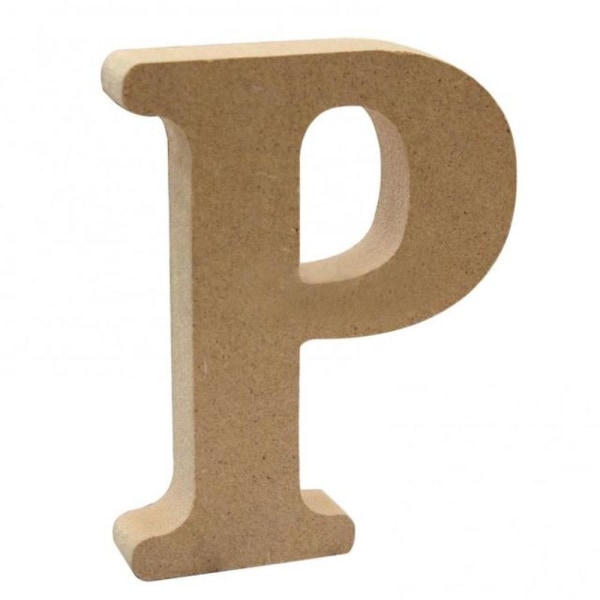 Alfabetdekor av tre MDF-form Alfabetdekorasjon P P P