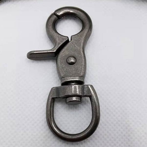 2 st Metall Snap Hook Dragspännen BRONS Bronze