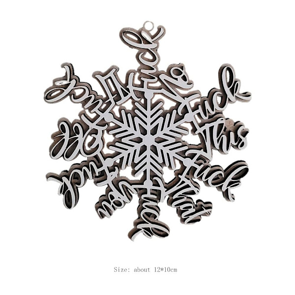 Snowflake Ornaments Juletre hengende dekor Xmas Snowflake