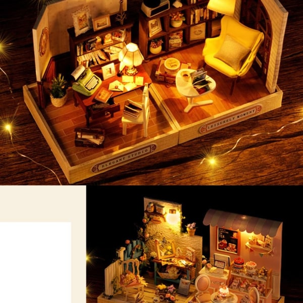 Miniature Dollhouses Kit Dukkehus 4 4 4