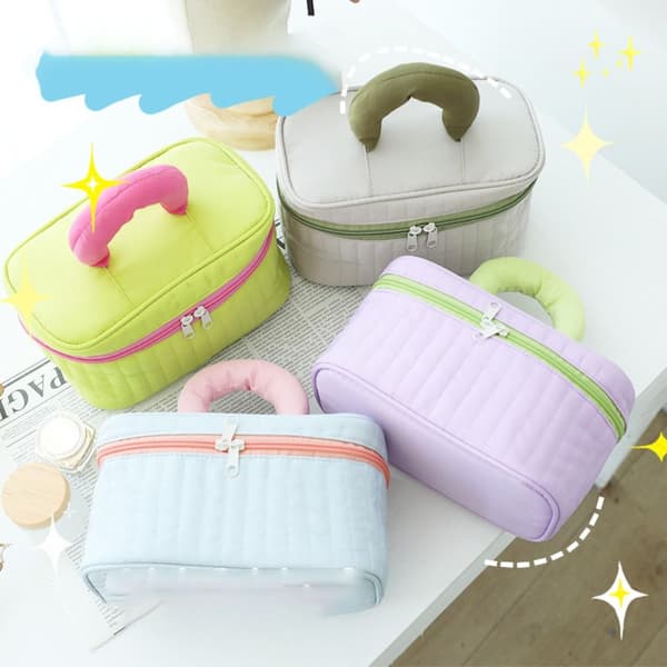 Triangle Makeup Bag Kosmetikkveske BLÅ 2 2 blue 2-2