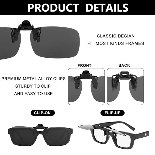 Clip-on solbriller Polarized MIRRORED WHITE MIRRORED WHITE Mirrored White