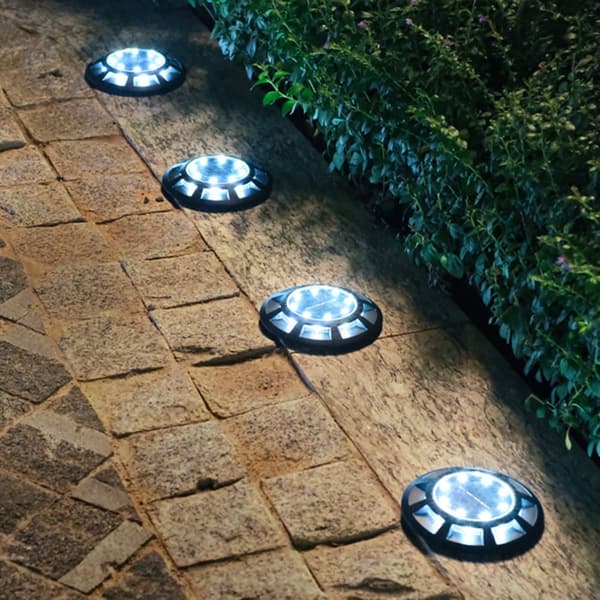 4stk Solar Ground Light LED Solar Lights 4STKSWHITE LYS HVIT 4PcsWhite Light