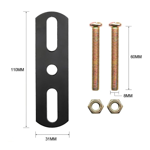 1/2 Stk Justerbar Møbel Ben Højde Kontrol HVID 1 STK 1 STK white 1pc-1pc