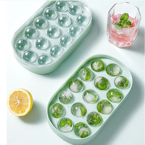 2 st Ice Cube Fack Lock Isbricka Molds white&blue