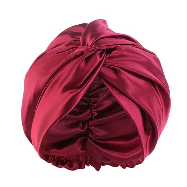 Långhårig hatt Cap VINRÖTT wine red