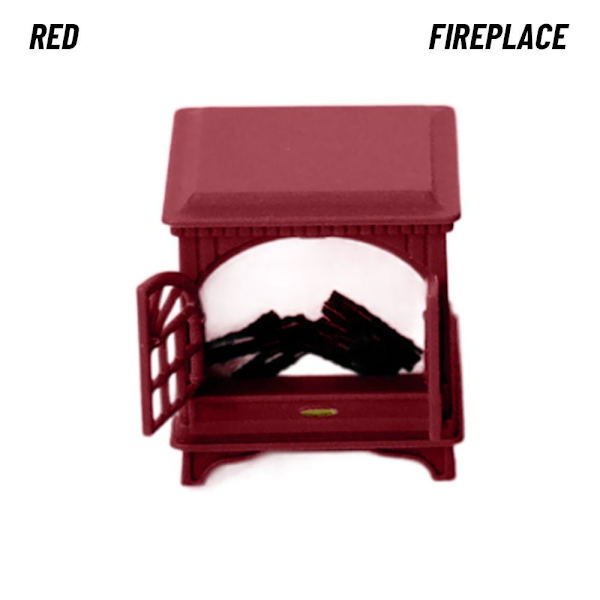 Miniatyyritakka Tricolor Globe PUNAINEN TAKATAKA Red Fireplace-Fireplace
